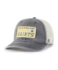 '47 Brand Men's Charcoal New Orleans Saints Canteen Relaxed Trucker Adjustable Hat