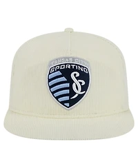 New Era Men's Cream Sporting Kansas City 2025 Kickoff Snapback Golfer Hat