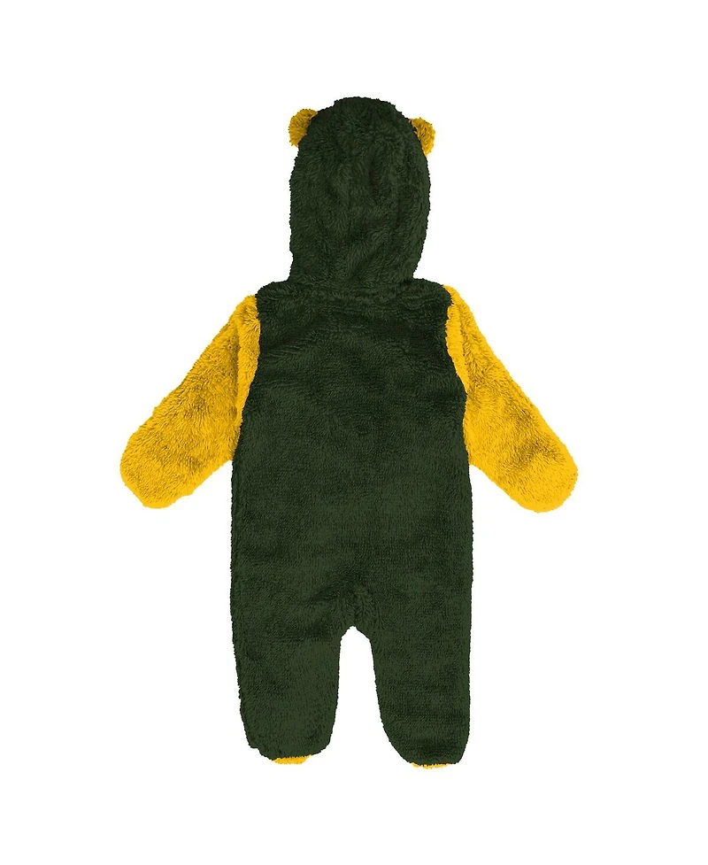 Outerstuff Baby Boys and Girls Green Bay Packers Stay Napping Fleece Bunting Full-Zip Sleeper