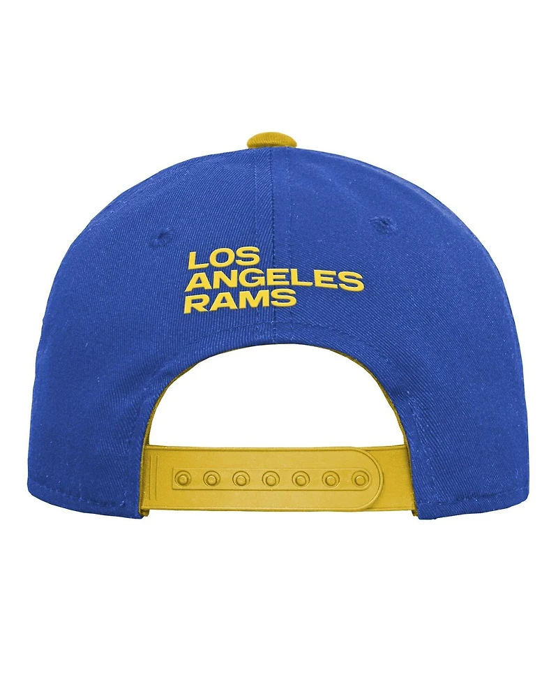 Outerstuff Big Boys and Girls Royal Los Angeles Rams Team Pre-Curved Adjustable Hat