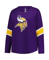 Fanatics Women's Purple Minnesota Vikings Plus Size Redzone 3/4-Sleeve Scoop Neck T-Shirt
