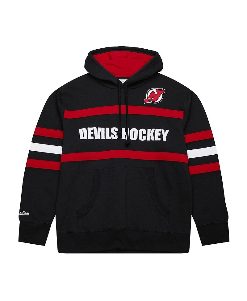 Mitchell Ness Men's Black New Jersey Devils Head Coach Slogan Pullover Hoodie