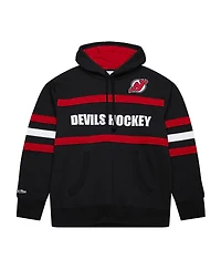 Mitchell Ness Men's Black New Jersey Devils Head Coach Slogan Pullover Hoodie