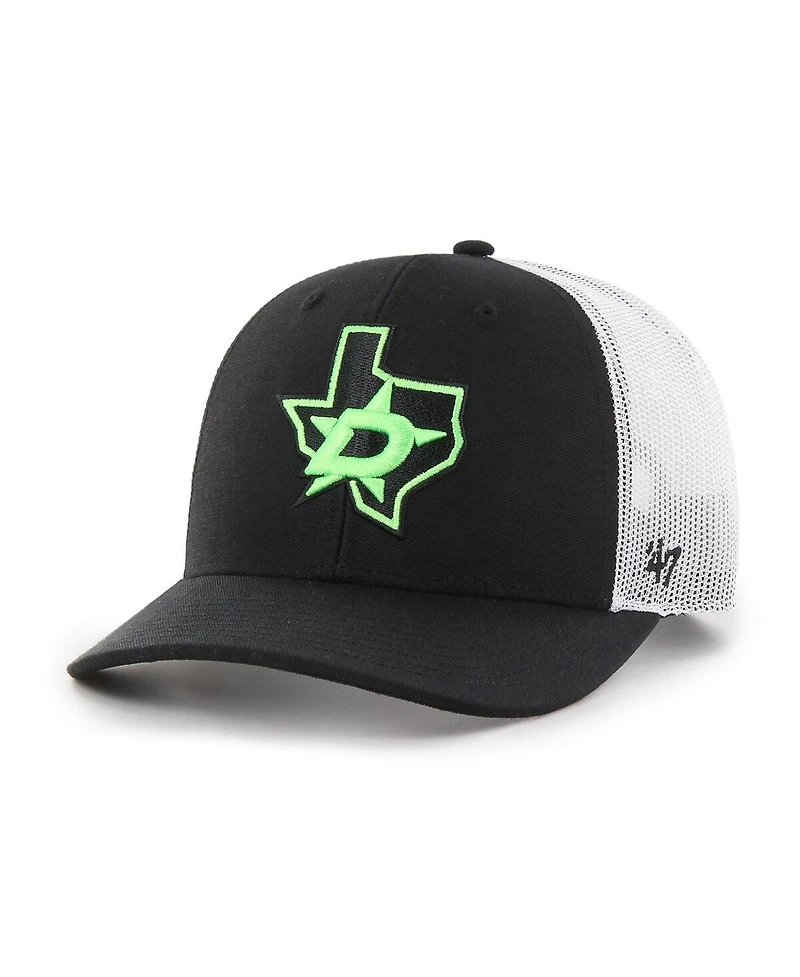 '47 Brand Men's Black/White Dallas Stars Prestige Adjustable Trucker Hat