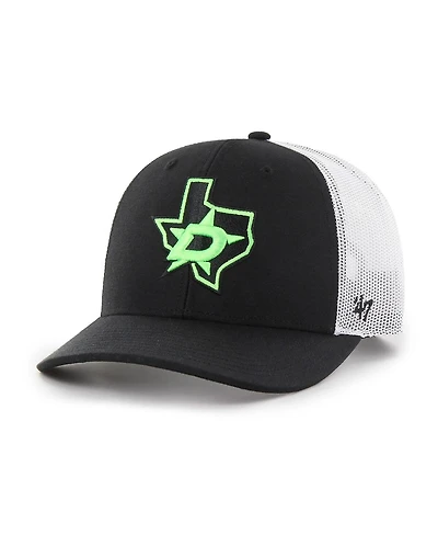 '47 Brand Men's Black/White Dallas Stars Prestige Adjustable Trucker Hat