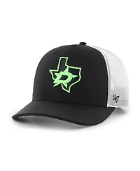 '47 Brand Men's Black/White Dallas Stars Prestige Adjustable Trucker Hat