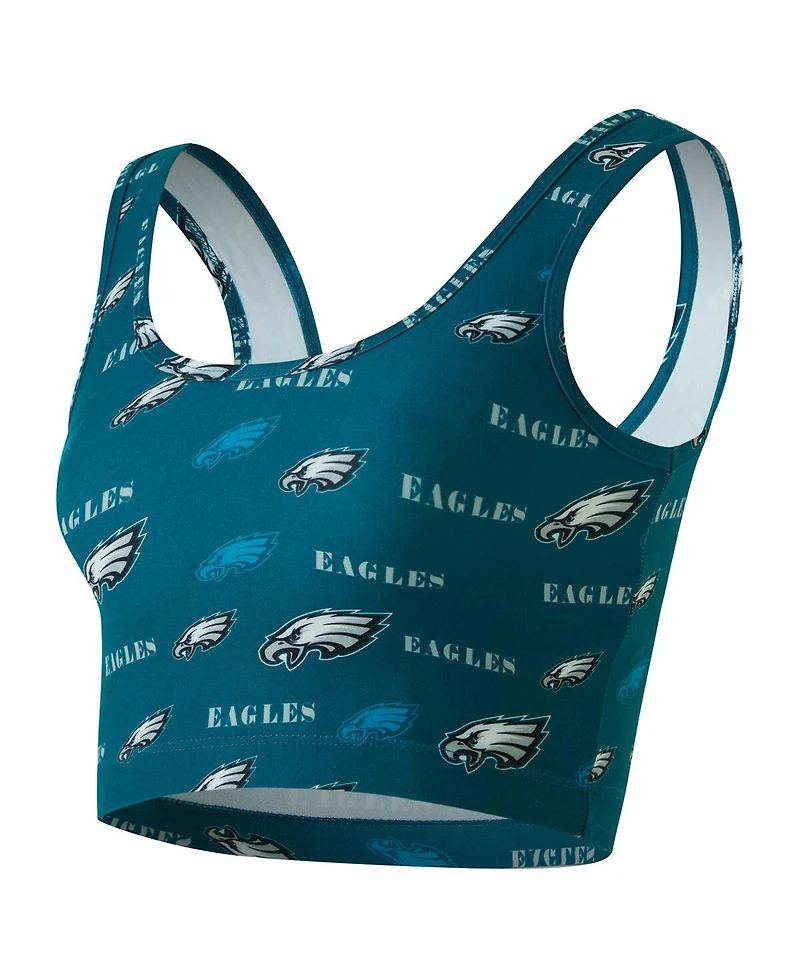 Concepts Sport Women's Midnight Green Philadelphia Eagles Mosaic Allover Print Bralette