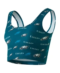 Concepts Sport Women's Midnight Green Philadelphia Eagles Mosaic Allover Print Bralette