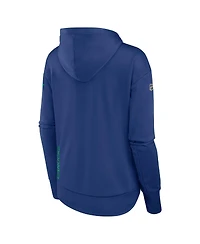 Fanatics Women's Blue Vancouver Canucks Authentic Pro Scuba Full-Zip Hoodie