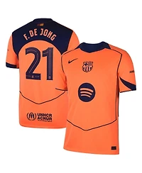 Nike Men's Frenkie de Jong Orange Barcelona 2025/26 Third Replica Player Jersey