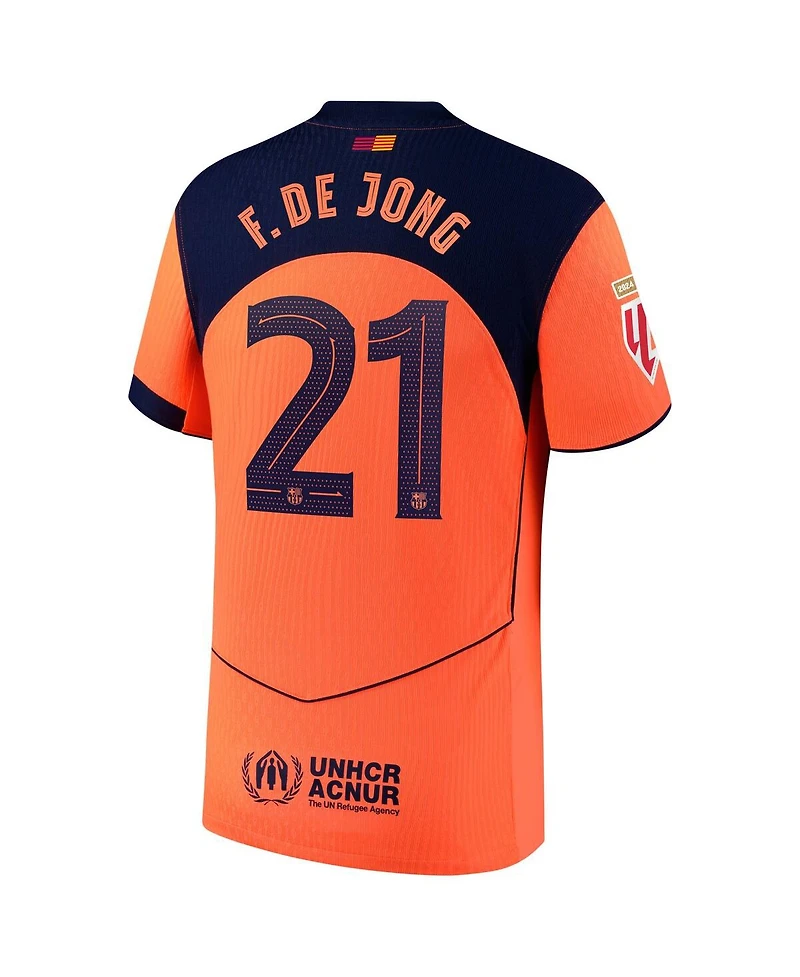 Nike Men's Frenkie de Jong Orange Barcelona 2025/26 Third Authentic Player Jersey