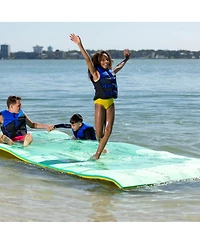 Aqua Lily Pad 12 Foot Original Water Playground Floating Foam Island, Yellow