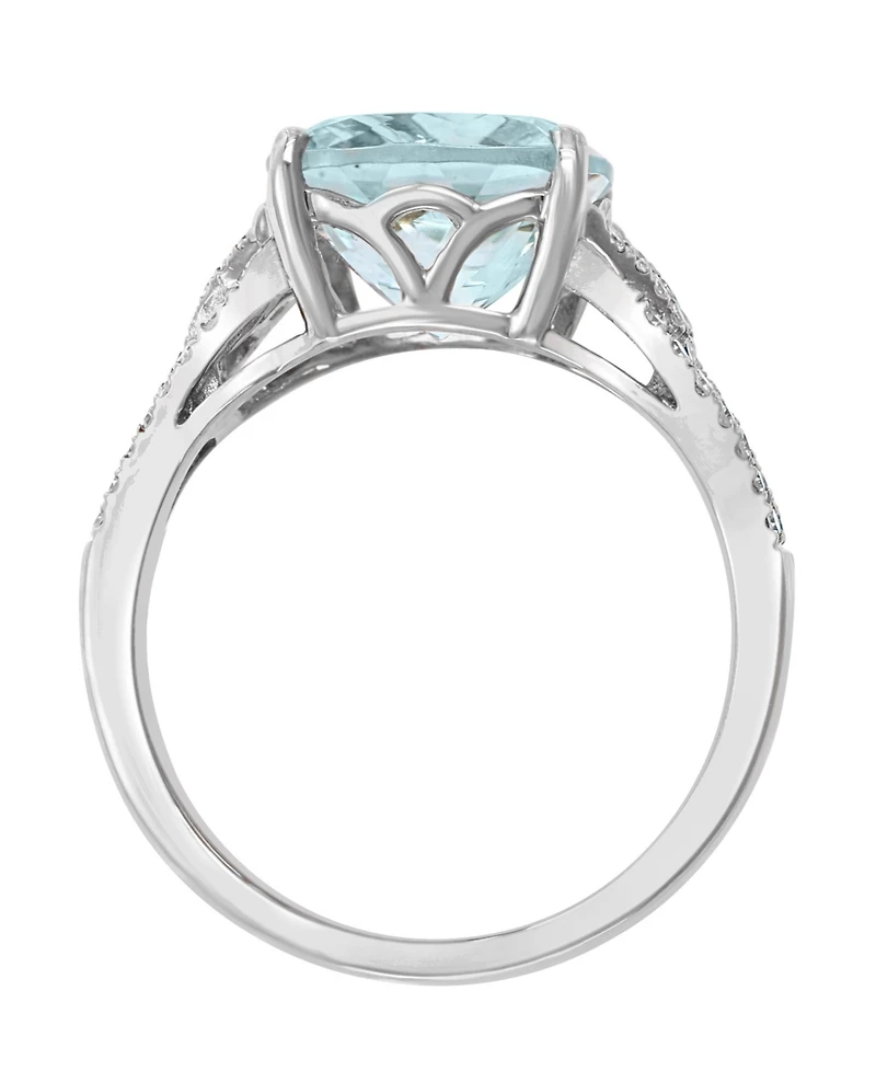 Lali Jewels Aquamarine (3-1/2 ct. t.w.) & Diamond (1/3 14k Gold