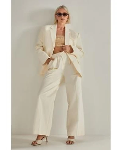 Twill Buckle Halter Neck Vest Pants Shorts Overszied Blazer Matching Set