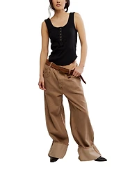 Free People Women's Bryson Sleeveless Henley Top
