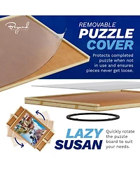 Beyond Innoventions Wooden Puzzle Table – Portable Jigsaw Organizer