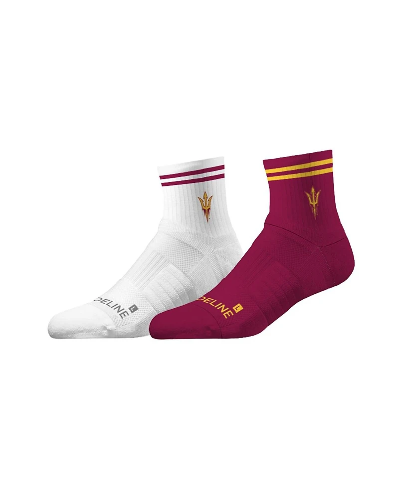 Strideline Men's and Women's Arizona State Sun Devils Premium Knit 2-Pack Half Calf Socks Set