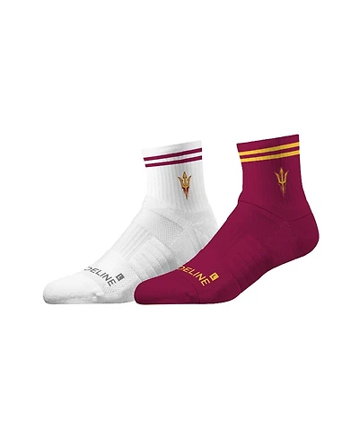 Strideline Men's and Women's Arizona State Sun Devils Premium Knit 2-Pack Half Calf Socks Set