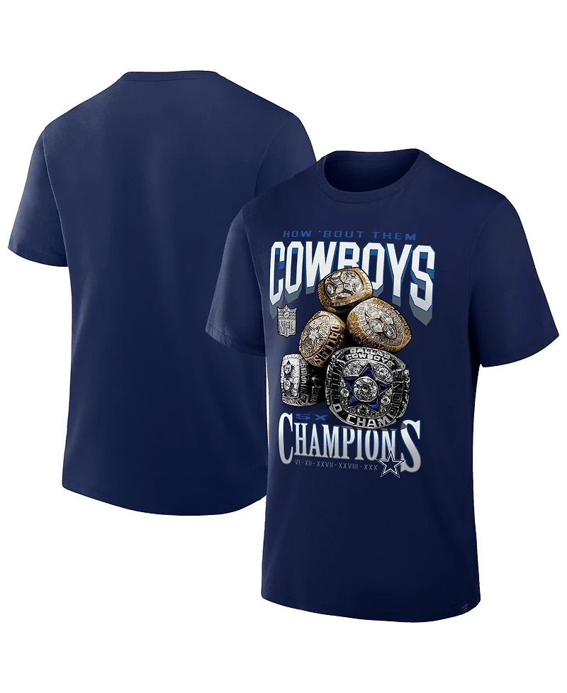 Dallas Cowboys Men's Merchandise Navy Rings T-Shirt