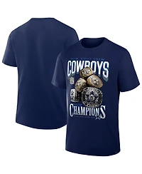 Dallas Cowboys Men's Merchandise Navy Rings T-Shirt