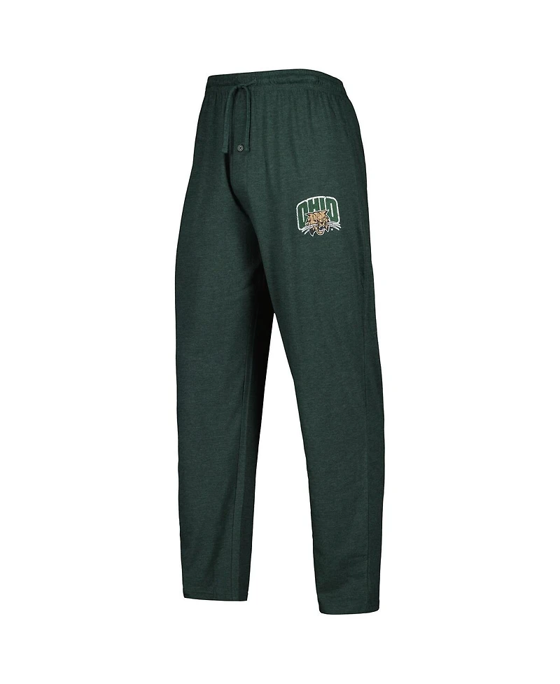 Concepts Sport Men's Green/Charcoal Ohio Bobcats Meter Long Sleeve Top and Pants Sleep Set