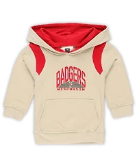 Wes & Willy Baby Boys and Girls 2-Piece Wisconsin Badgers Color Block Pullover Hoodie Sweatpants Set