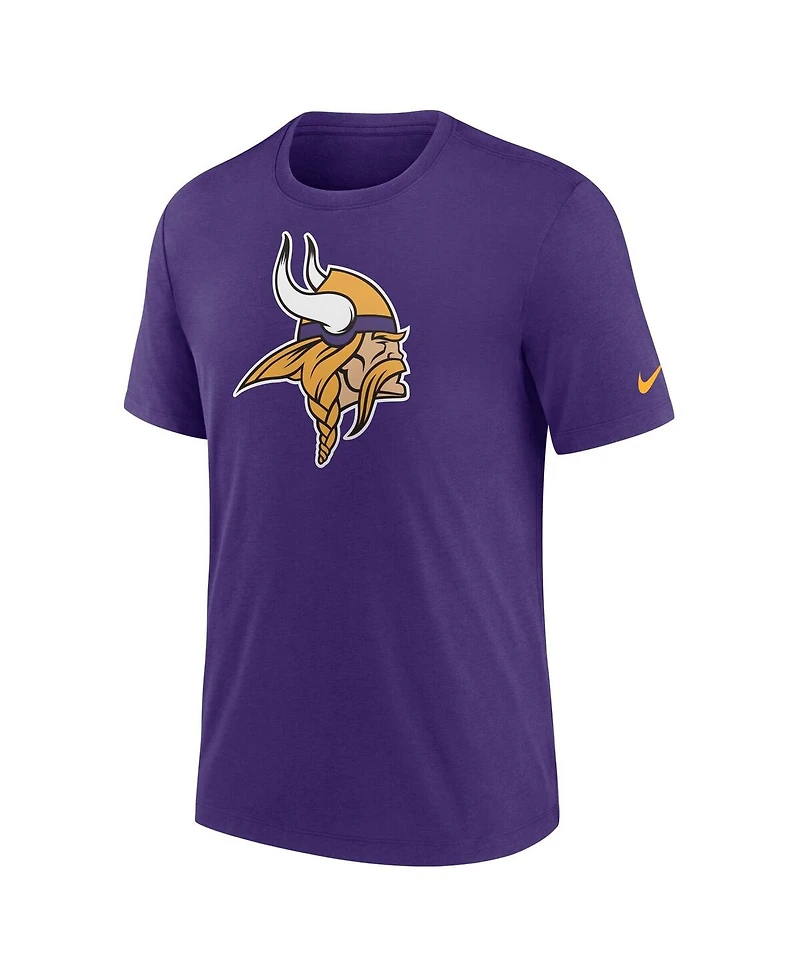 Nike Men's Purple Minnesota Vikings Rewind Logo Tri-Blend T-Shirt
