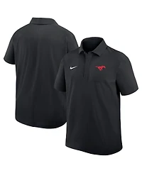 Nike Men's Black Smu Mustangs 2025 Sideline Dri-fit Polo Shirt
