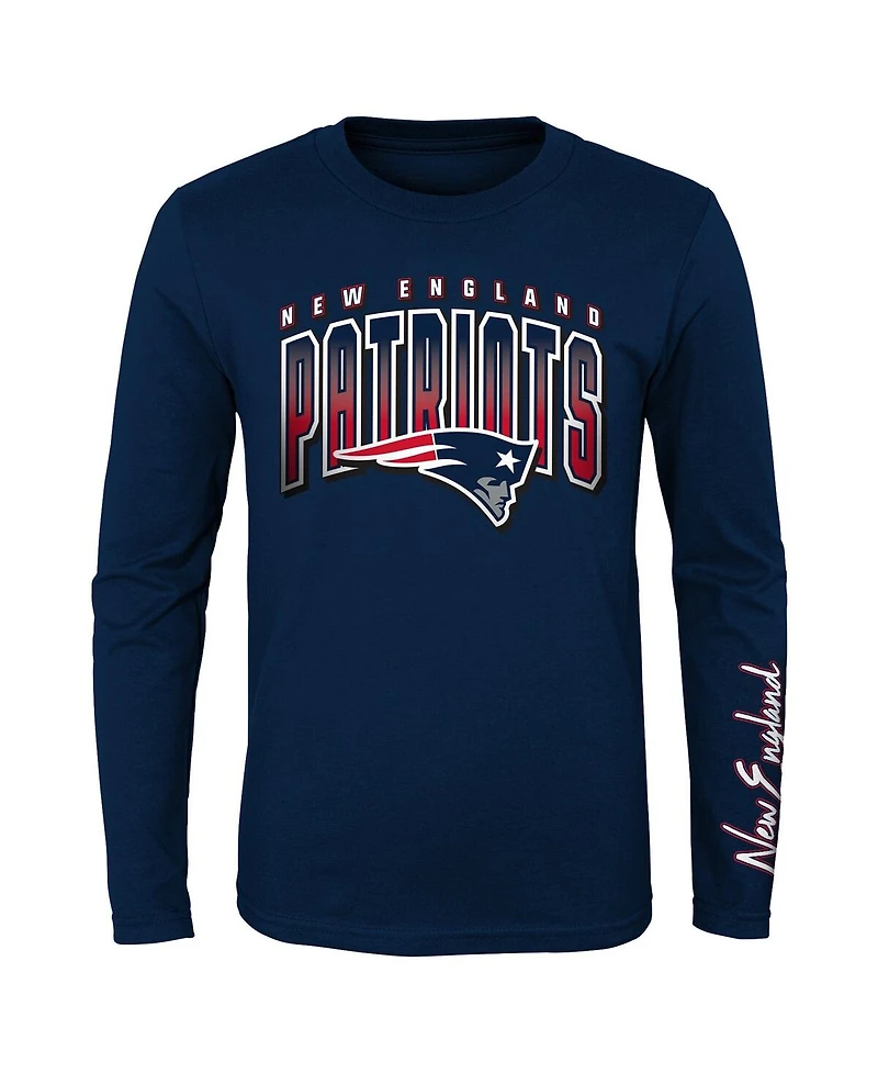 Outerstuff Preschool Navy/Red New England Patriots Fan Fave T-Shirt Combo Set