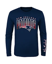 Outerstuff Preschool Navy/Red New England Patriots Fan Fave T-Shirt Combo Set