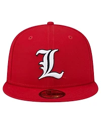 New Era Men's Red Louisville Cardinals 59FIFTY Fitted Hat