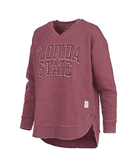 Pressbox Women's Garnet Florida State Seminoles Westin Poncho V-Neck Pullover Sweatshirt