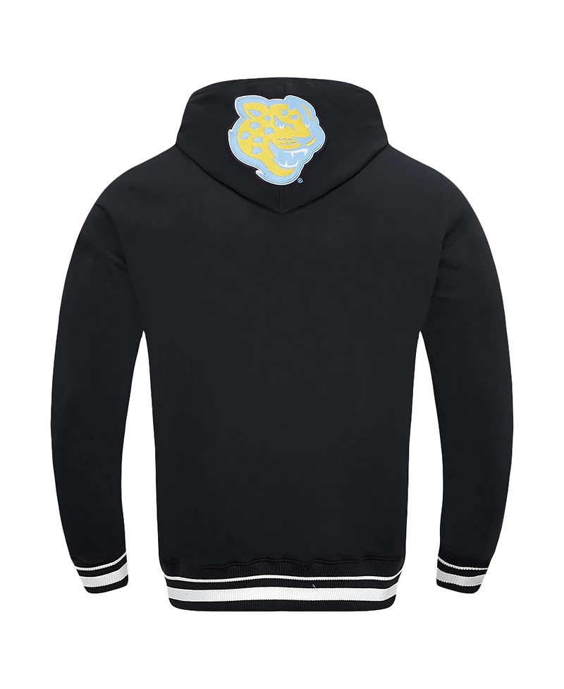 Pro Standard Men's Black Southern University Jaguars Vintage Varsity Pullover Hoodie