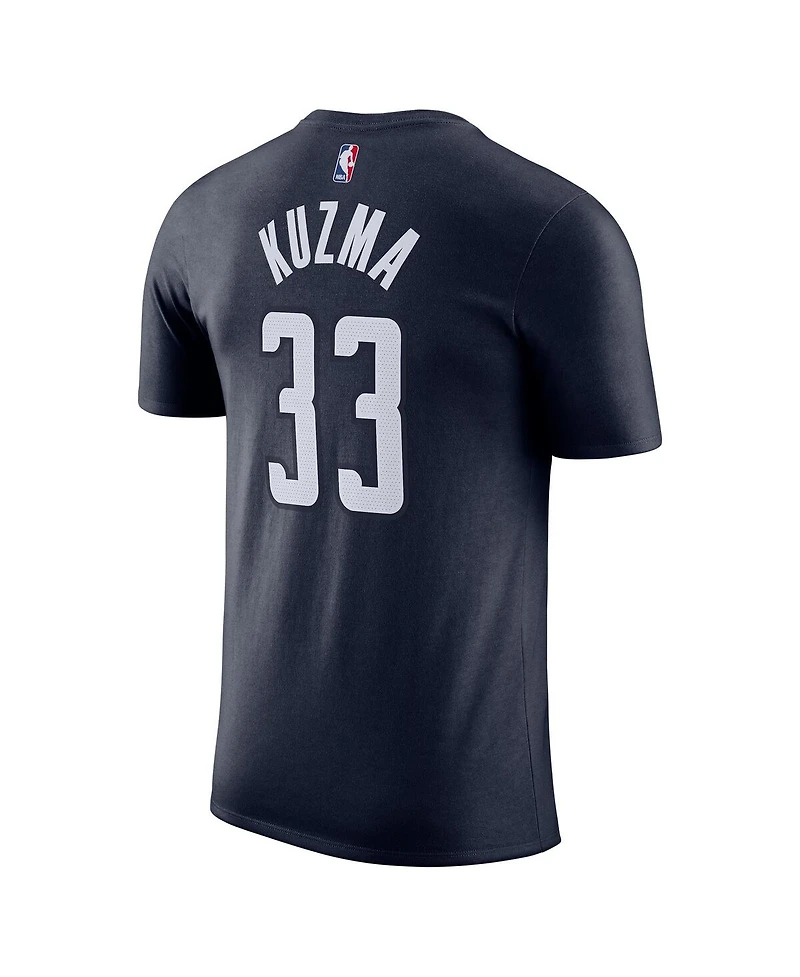 Jordan Men's Kyle Kuzma Navy Washington Wizards Statement Edition Name Number T-Shirt