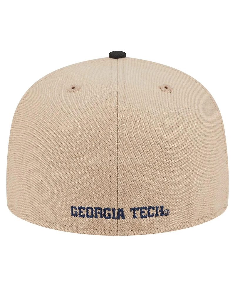 New Era Men's Khaki Georgia Tech Yellow Jackets Two-Tone 59FIFTY Fitted Hat