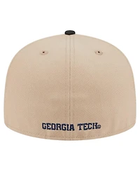 New Era Men's Khaki Georgia Tech Yellow Jackets Two-Tone 59FIFTY Fitted Hat
