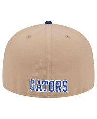 New Era Men's Khaki Florida Gators Throwback Two-Tone 59FIFTY Fitted Hat