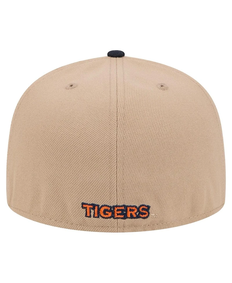 New Era Men's Khaki Auburn Tigers Two-Tone 59FIFTY Fitted Hat