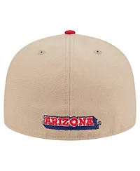 New Era Men's Khaki Arizona Wildcats Throwback Two-Tone 59FIFTY Fitted Hat