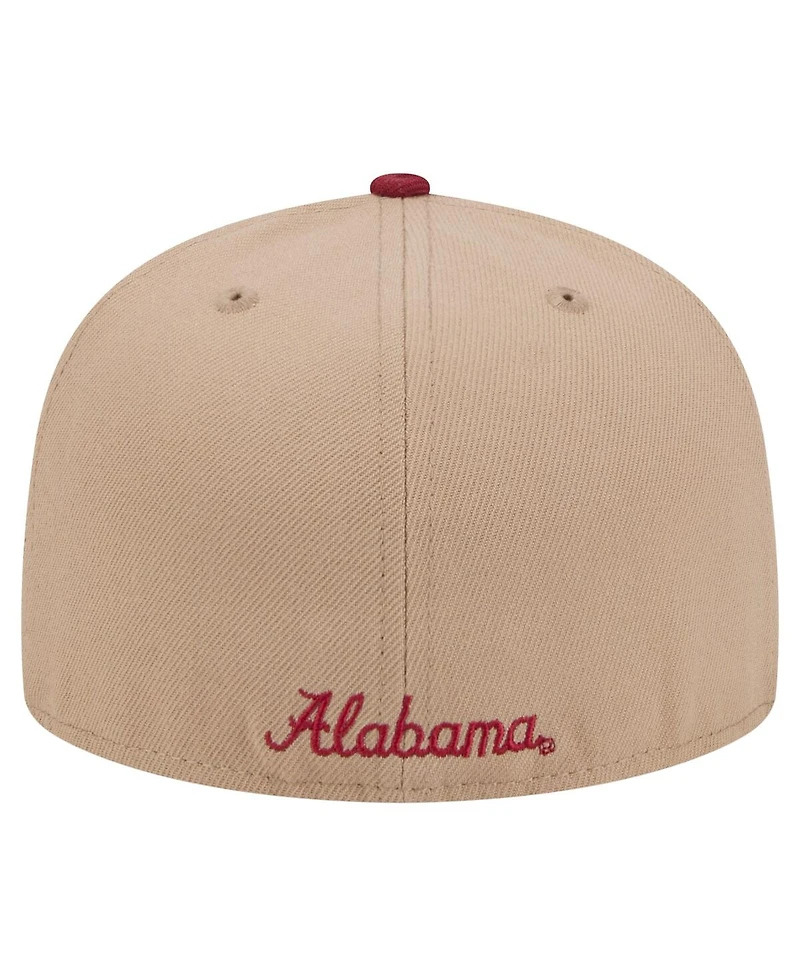 New Era Men's Khaki Alabama Crimson Tide Two-Tone 59FIFTY Fitted Hat