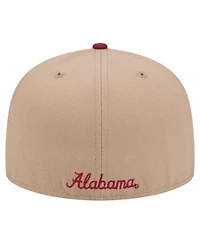 New Era Men's Khaki Alabama Crimson Tide Two-Tone 59FIFTY Fitted Hat
