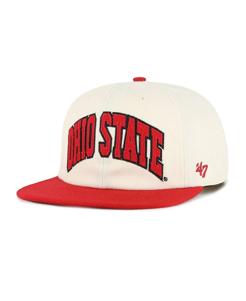'47 Brand Men's and Women's Natural Ohio State Buckeyes Crossover Off Hand Captain Adjustable Hat
