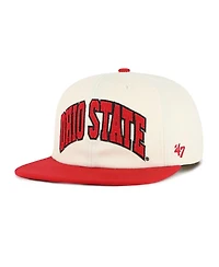 '47 Brand Men's and Women's Natural Ohio State Buckeyes Crossover Off Hand Captain Adjustable Hat