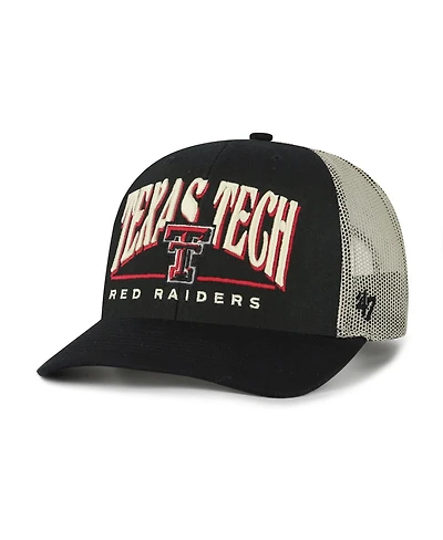 '47 Brand Men's Black Texas Tech Red Raiders Arid Adjustable Trucker Hat