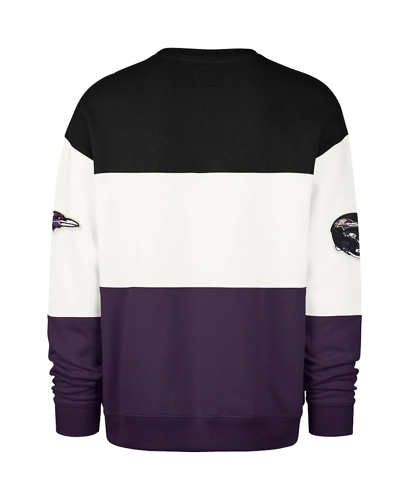 '47 Brand Men's Black/Purple Baltimore Ravens Breeze Maximalist Sweatshirt