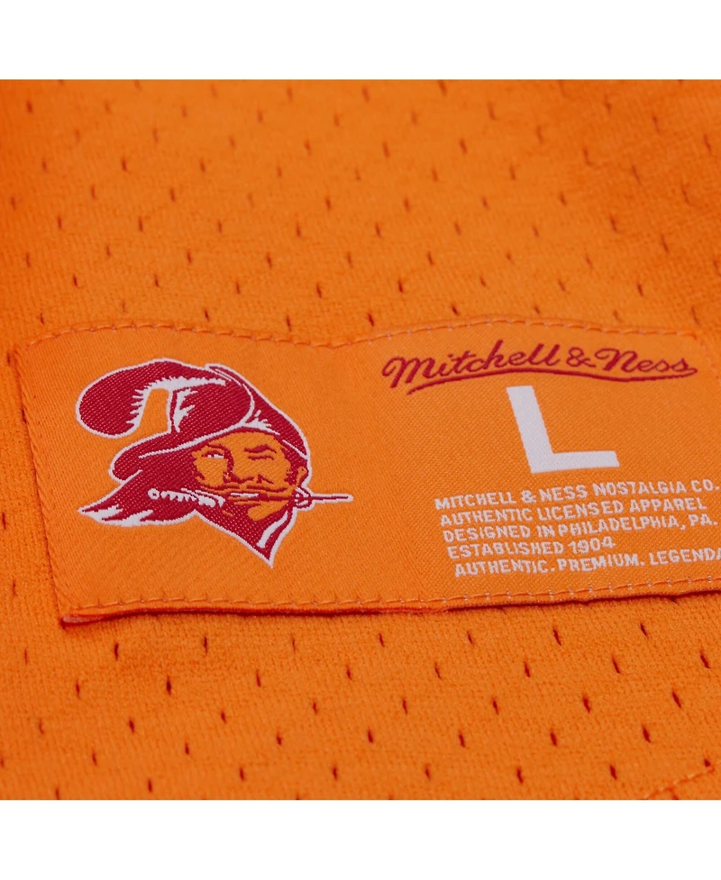 Mitchell & Ness Men's Warren Sapp Orange Tampa Bay Buccaneers Retired Player Name Number Mesh T-Shirt