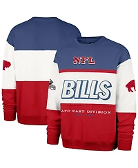 '47 Brand Men's Royal/Red Buffalo Bills Throwback Breeze Maximalist Sweatshirt