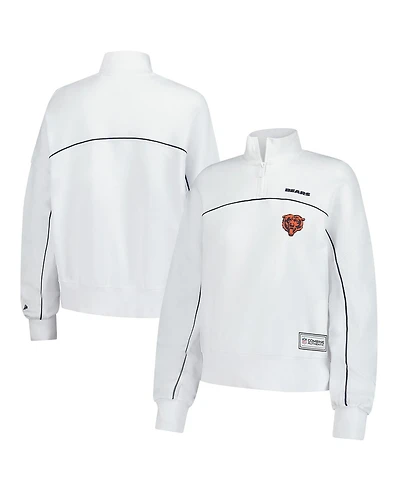 New Era Women's White Chicago Bears Functional Fandom Quarter-Zip Sweatshirt