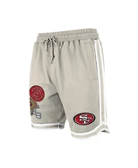 New Era Men's Light Beige San Francisco 49ers Stone Multi Patch Shorts
