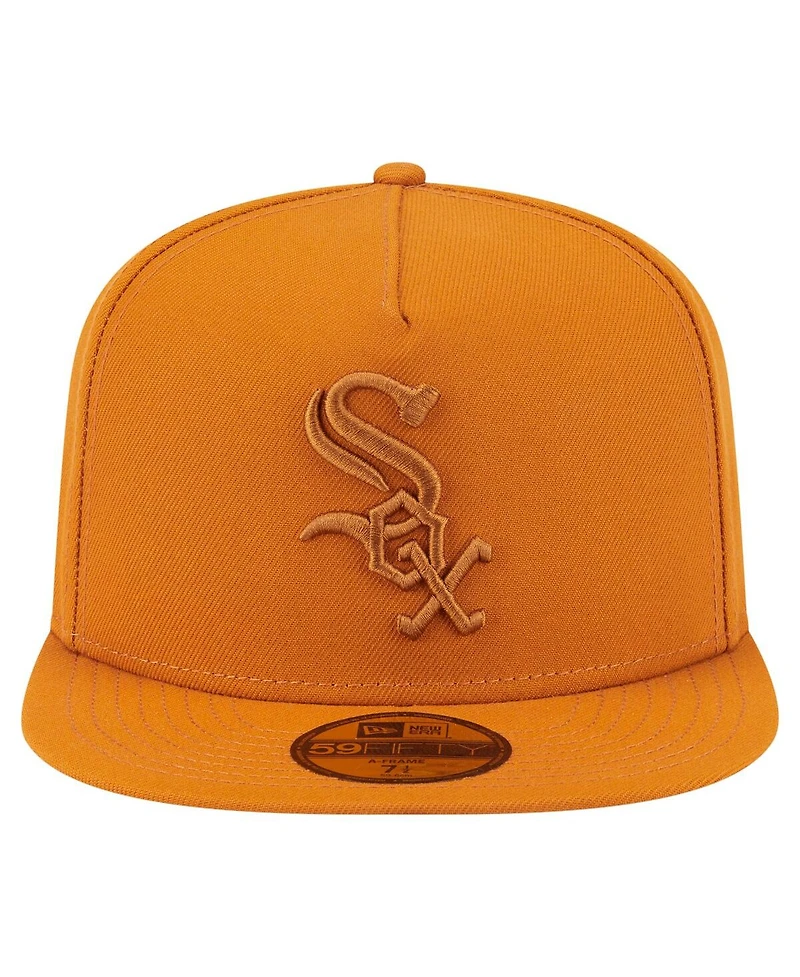 New Era Men's Orange Chicago White Sox Color Pack A-Frame 59FIFTY Fitted Hat